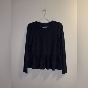 Only - Navy Peplum Longsleeve